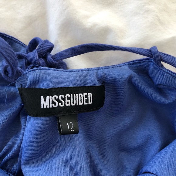 Missguided Blue Lace Mini Dress - Picture 5 of 7